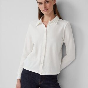 Club Monaco Jersey Knit Button Down Shirt